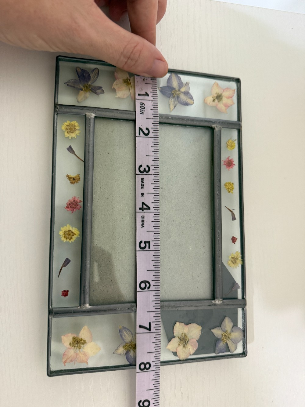 Pressed flower photo frame