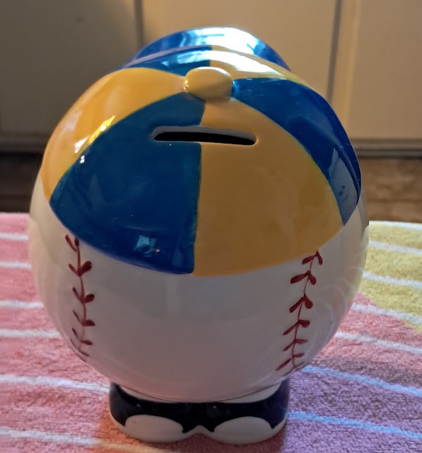 Baseball Ceramic Coin Bank