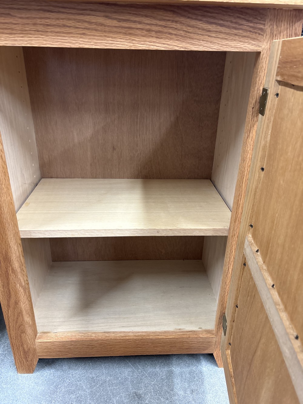 Cabinet with Copper Tone Wheat Panels