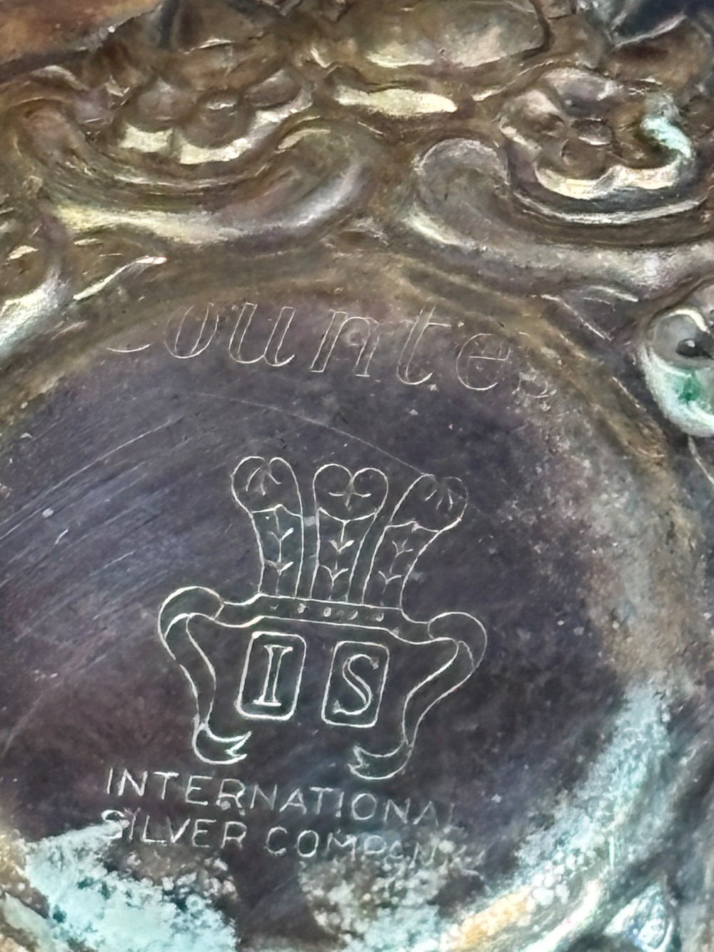 Goblet International Silver Company Countess Silverplate Floral 7 in