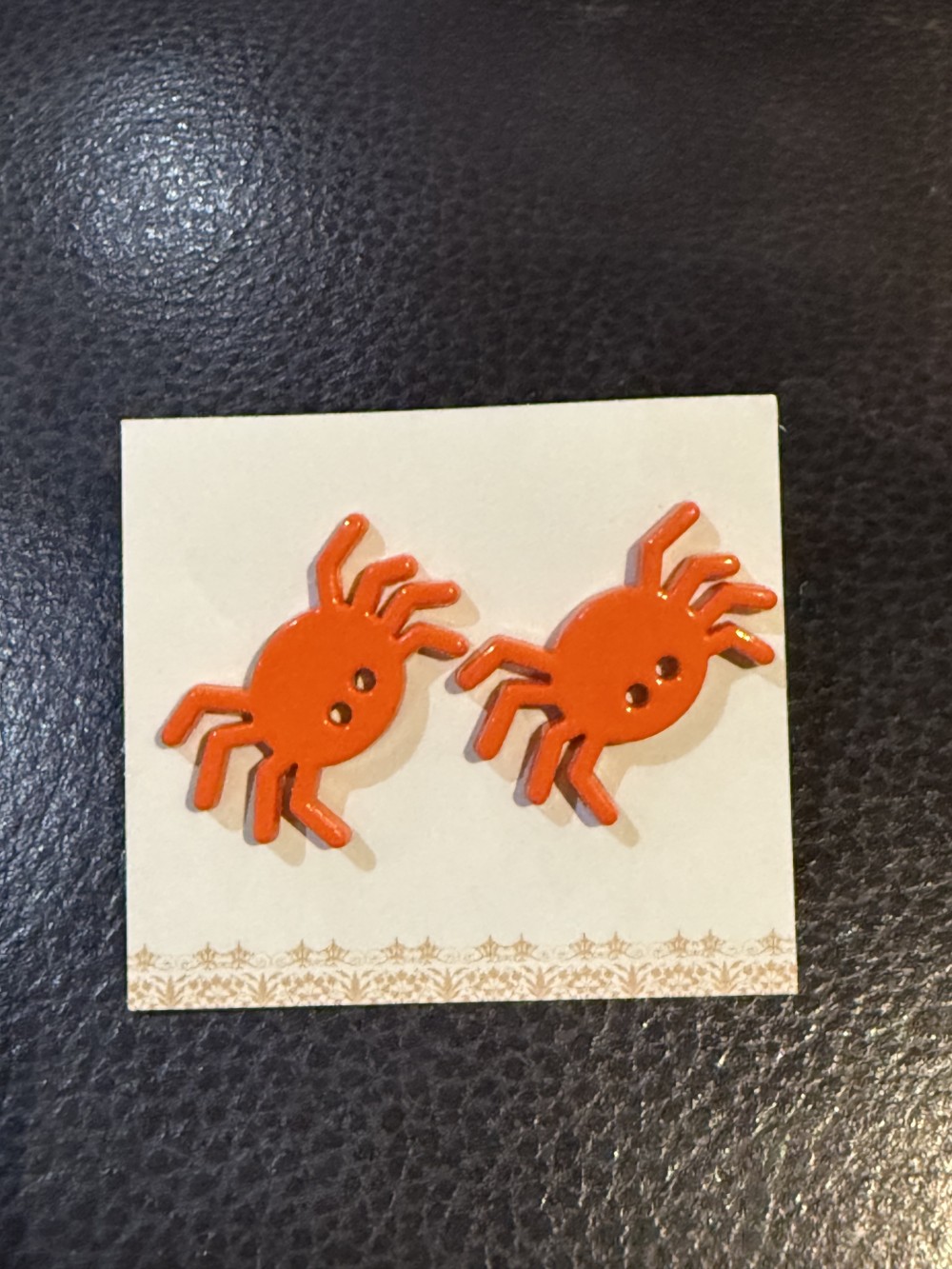 Stud Earrings  - Acrylic Medium Spider