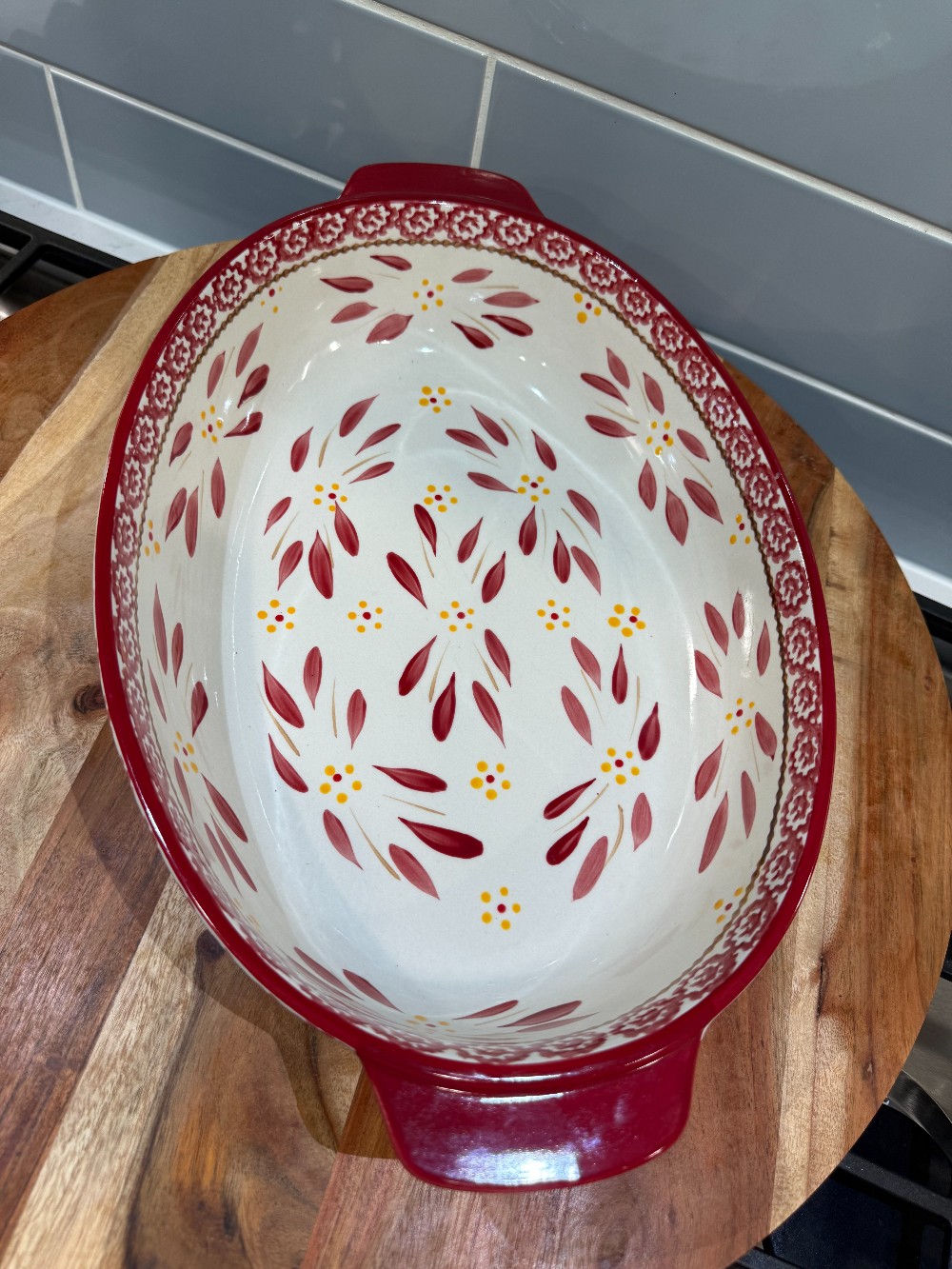 4 pc. Temptaitions Red Old World Casserole Set