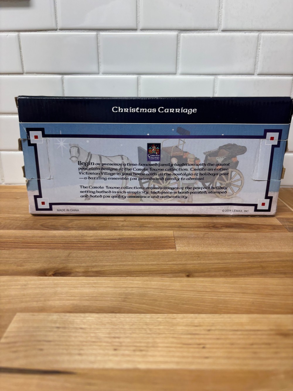 Christmas Carriage Horse Drawn Village Accessory Lemax Carole Towne 2004
