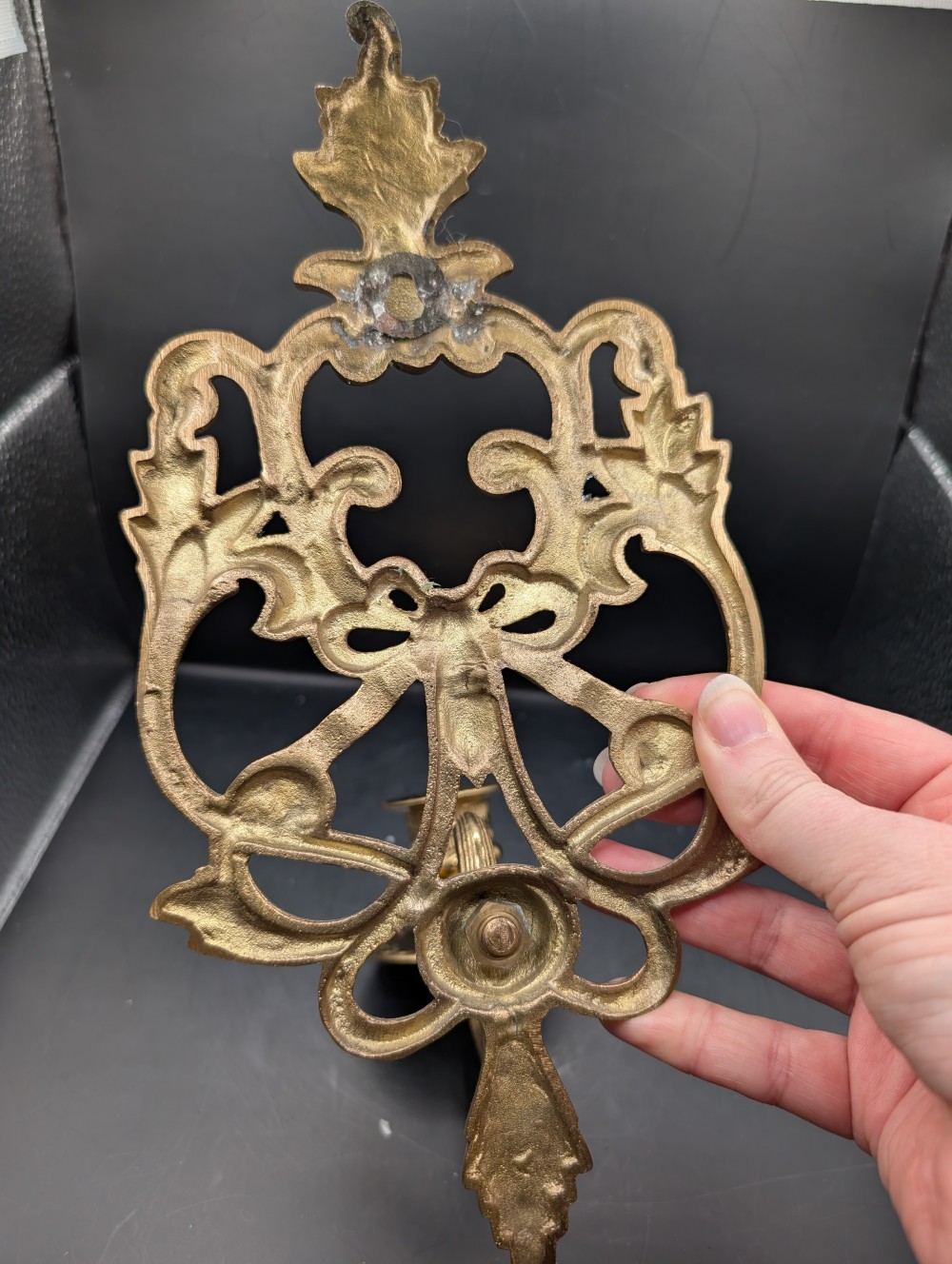 Vintage Hollywood Regency Brass wall sconces s/2