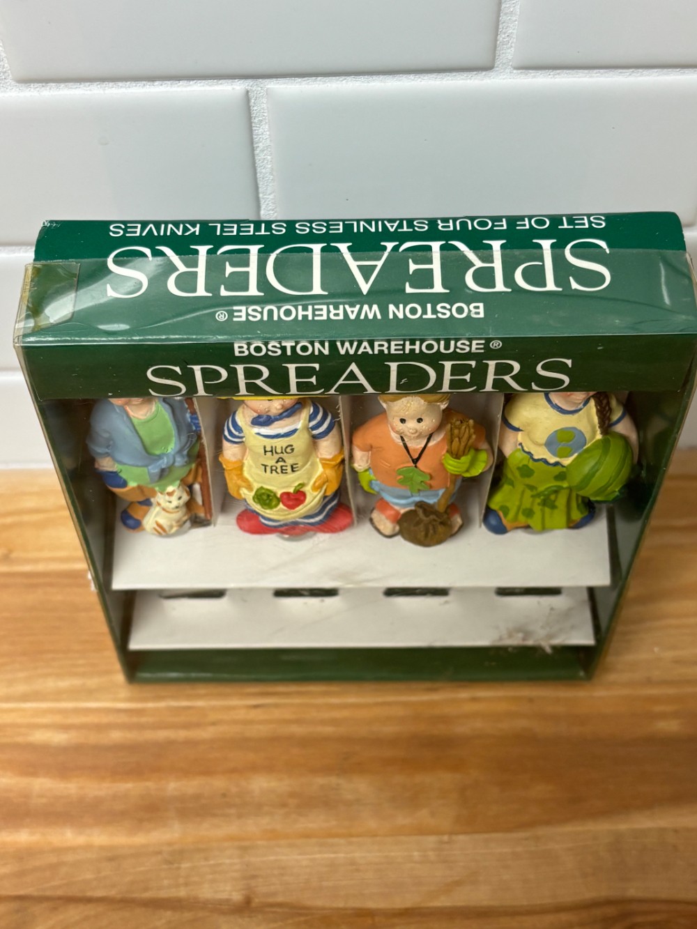 Boston Warehouse Young Hippies Garden Cheese Butter Jam Spreaders Set of 4 1999