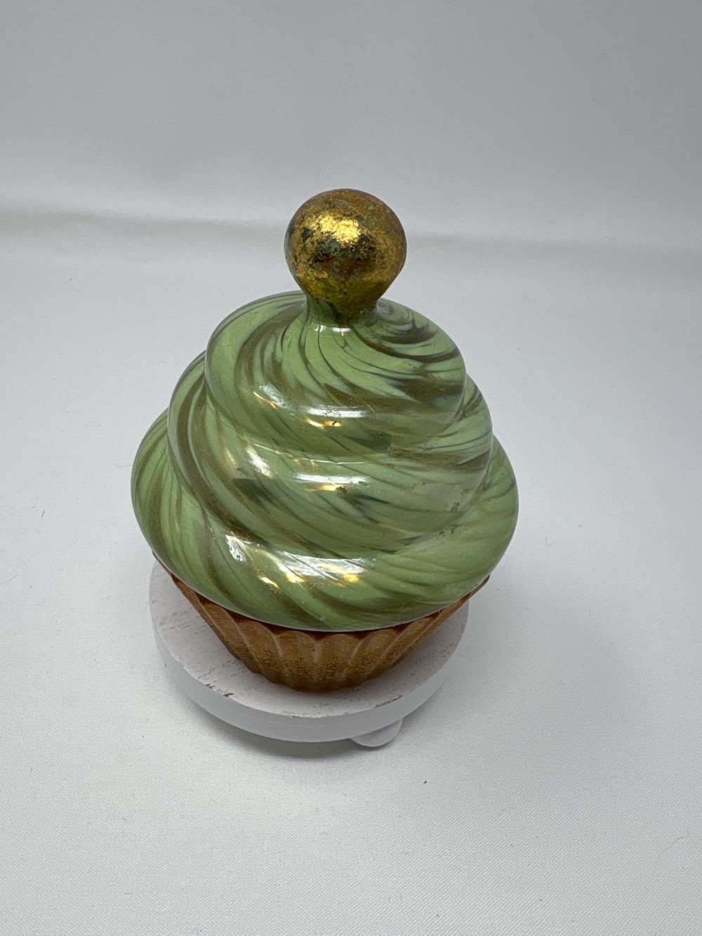 Glass Cupcake Candle Ginger Cookie