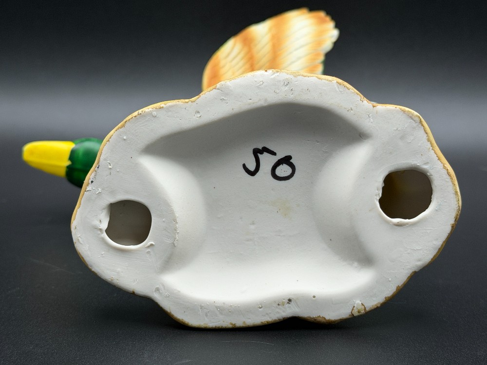 Bisque Porcelain Mallard Duck  AS IS - Figurine