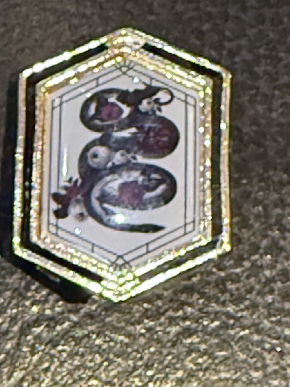 Brooch Pin - Gold Medallion with Snakes and Skulls, Serpent