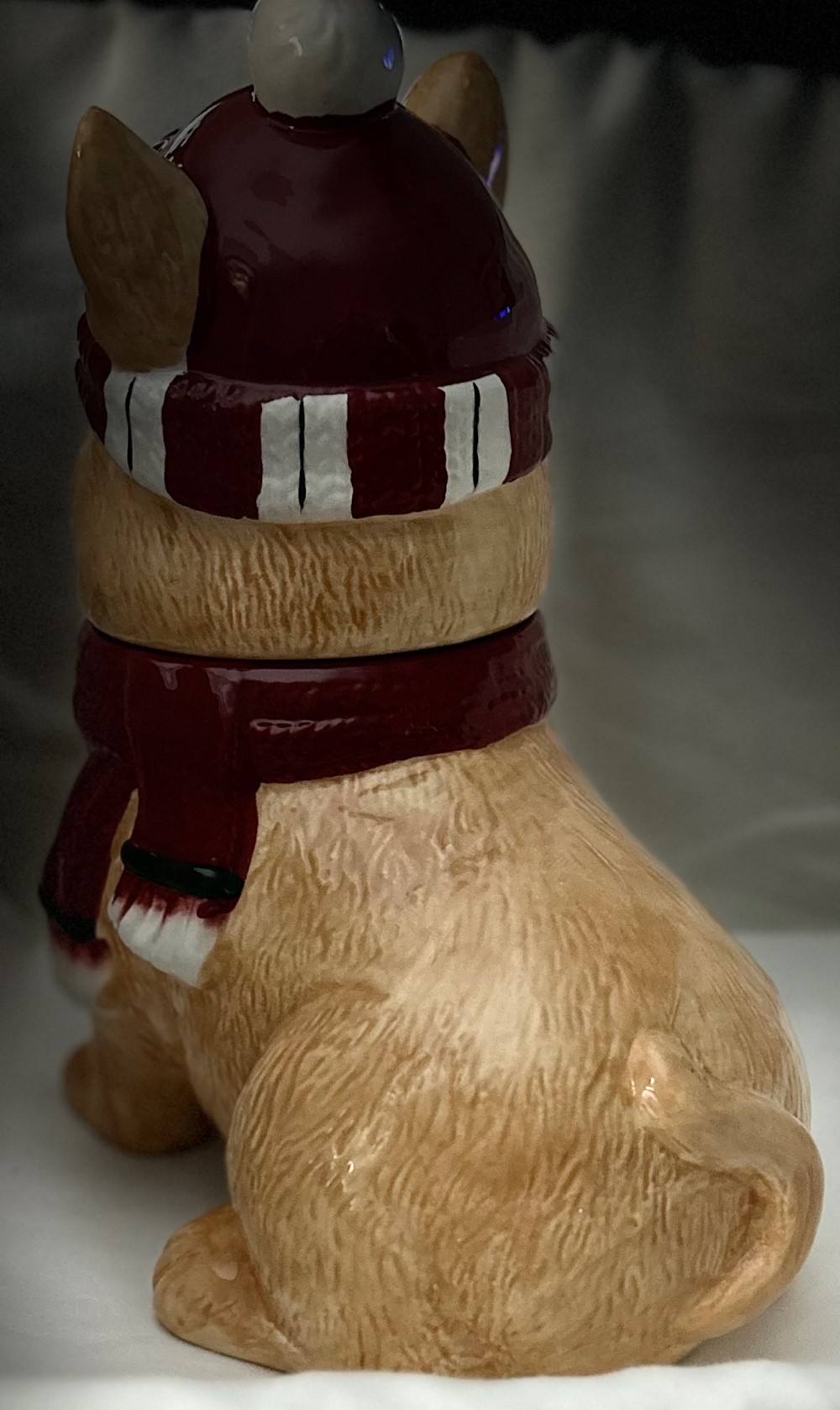French Bulldog Ceramic Holiday Cookie Jar