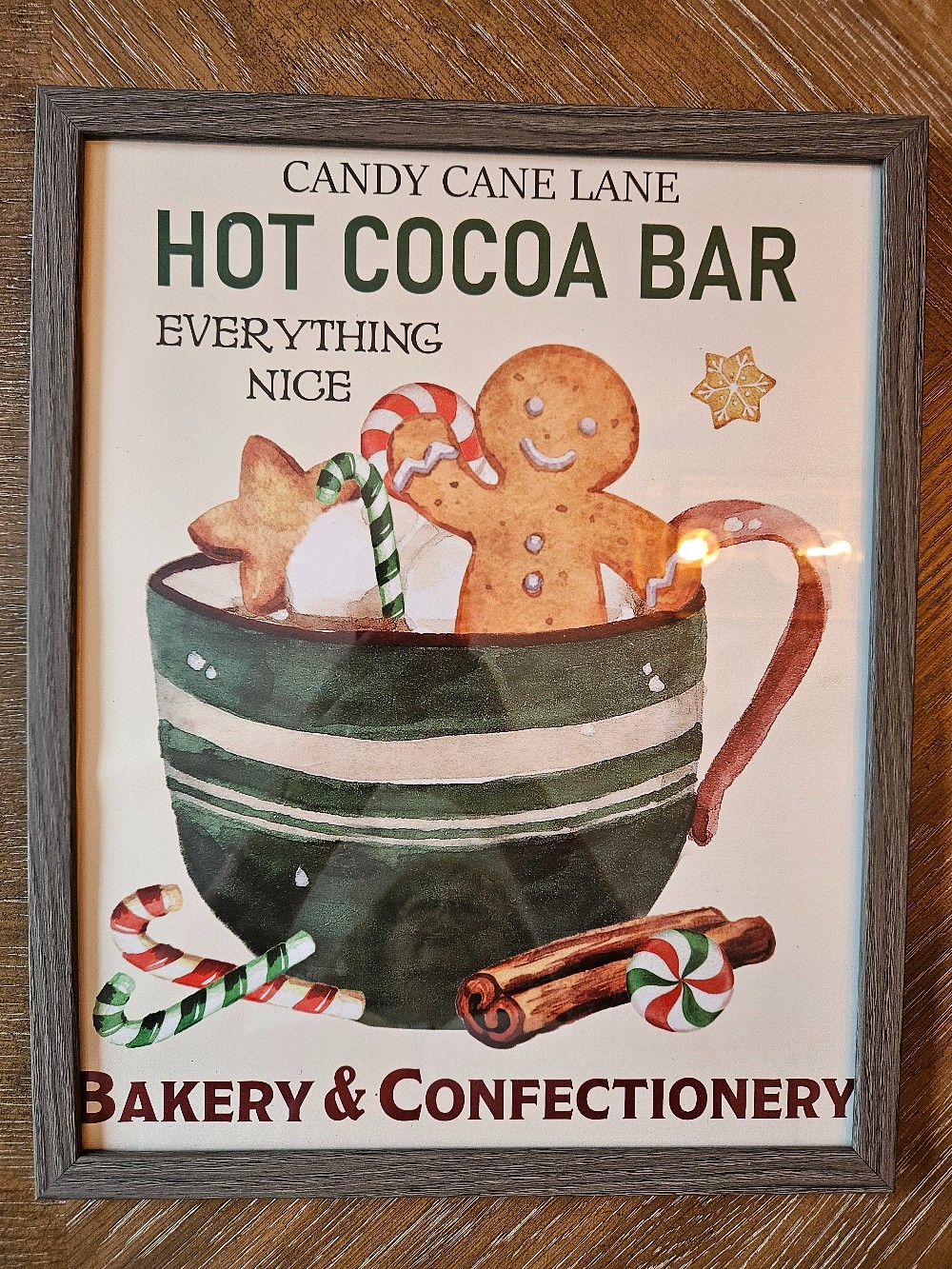 Hot cocoa bar framed picture