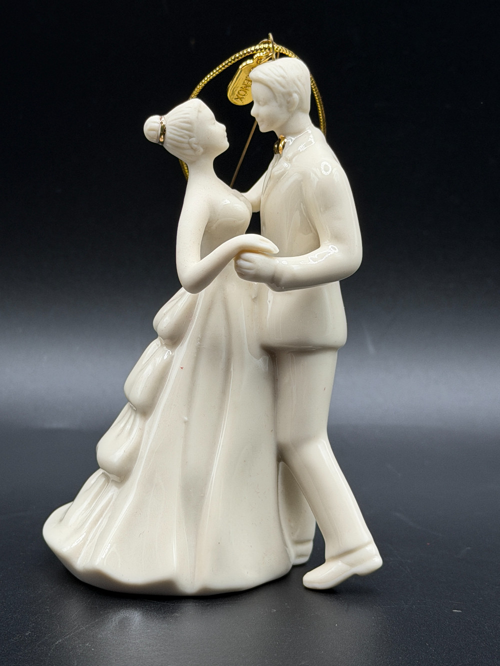 2018 Lenox Always & Forever Bride and Groom Porcelain Ornament – New in Original Box Description
