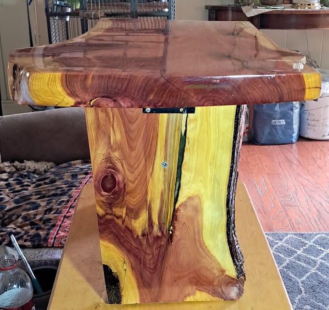 Handcrafted Small Cedar Table
