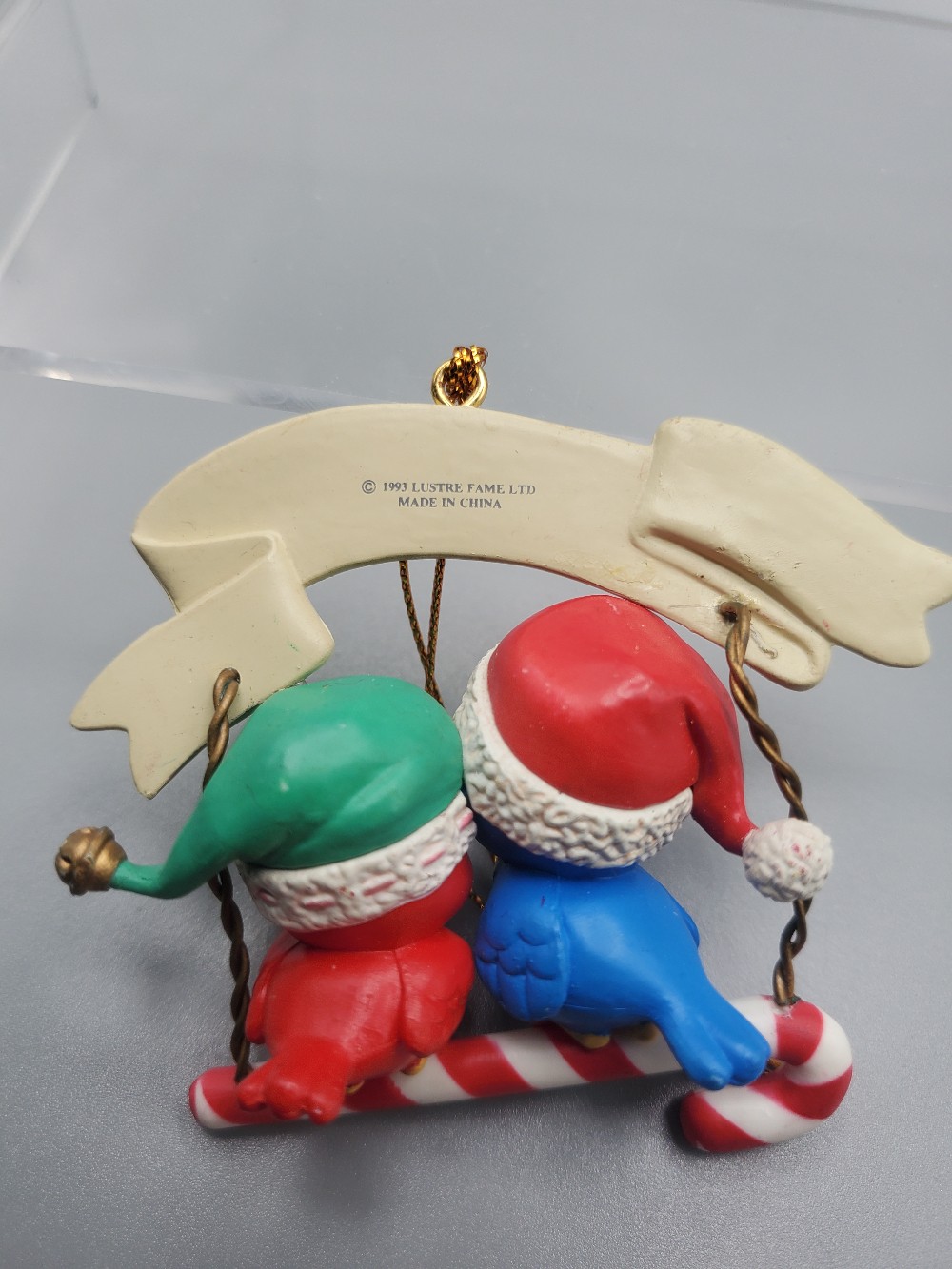 Vintage 1993 Lustre Fame Birds Christmas Ornament