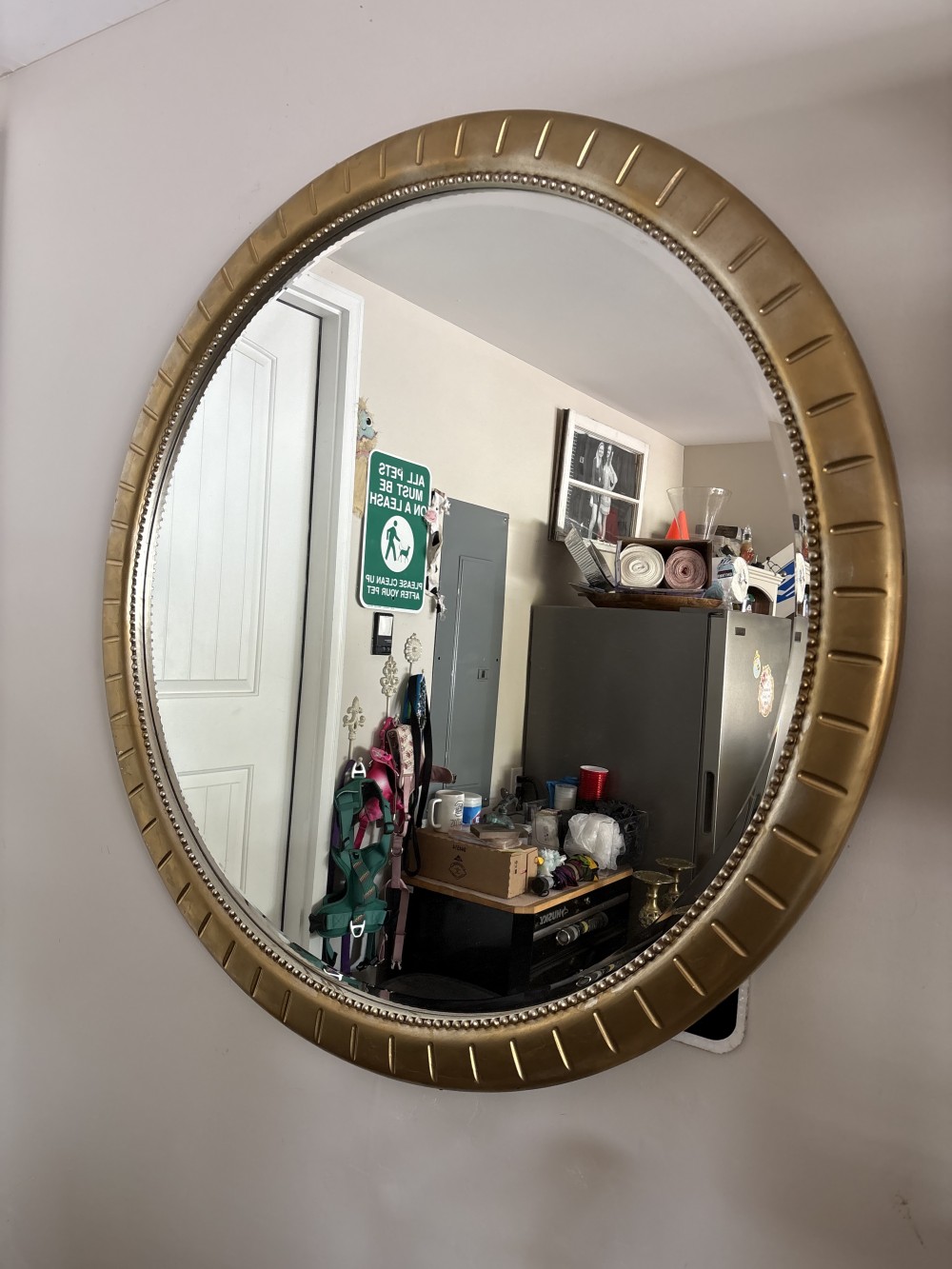 Round Gold Mirror - 48