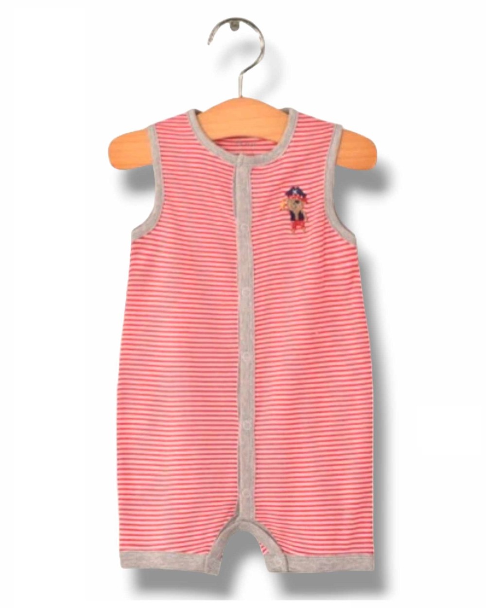 Striped Playsuit Romper - Red Monkey