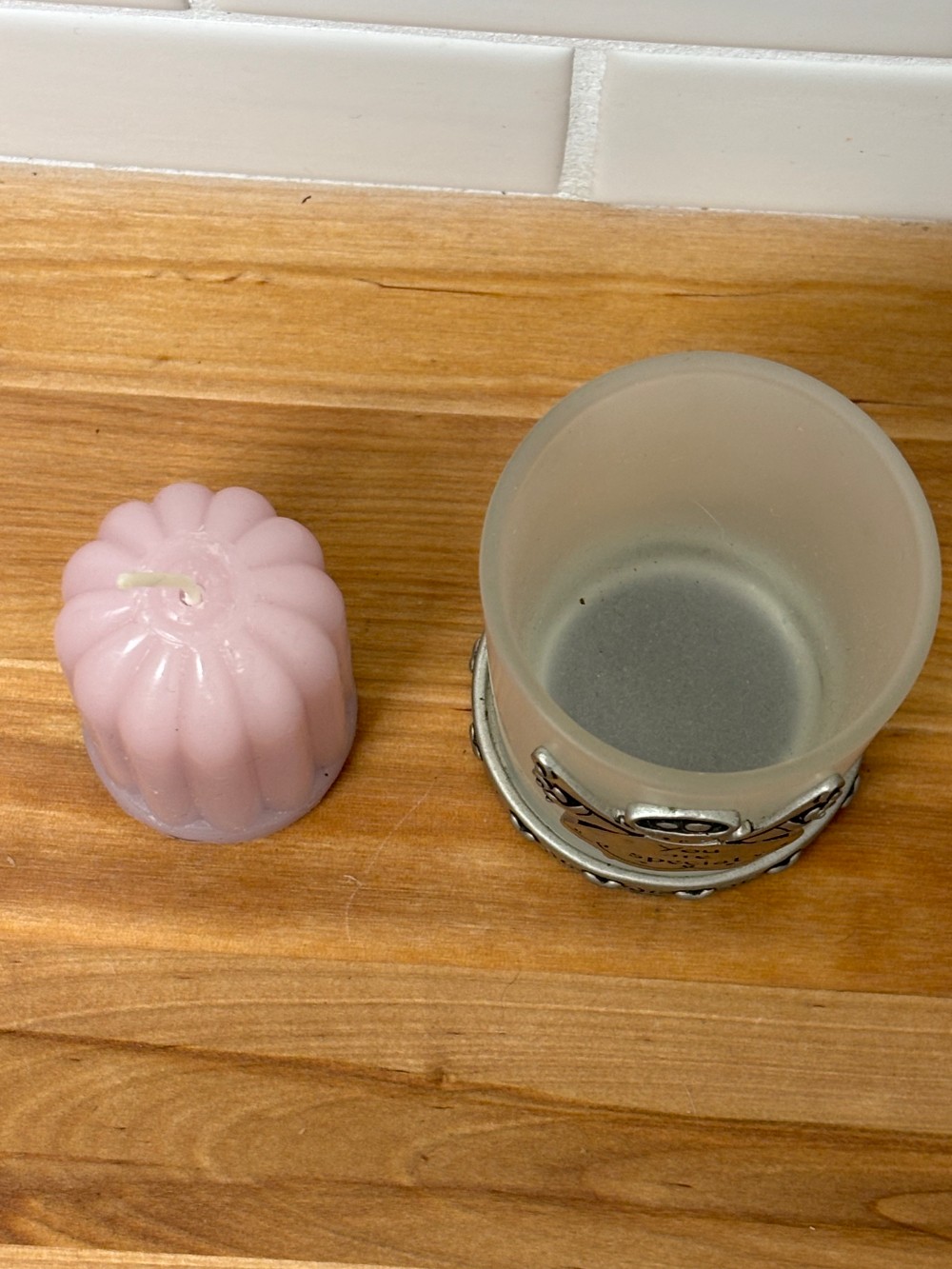 Votive Candle Holder Ganz Frosted Glass Angel 