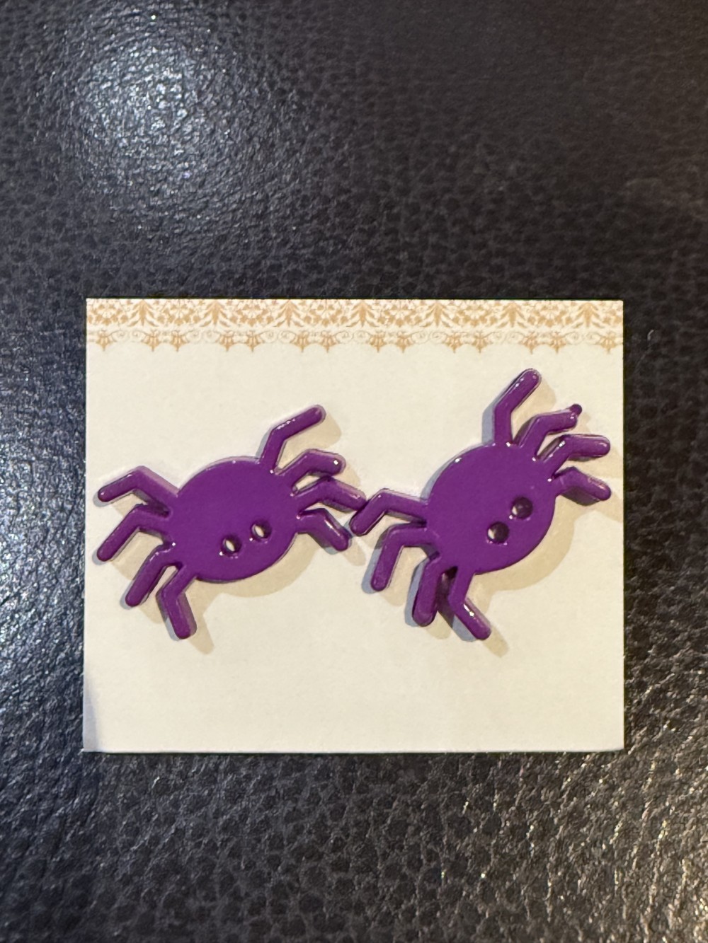 Stud Earrings  - Acrylic Medium Spider