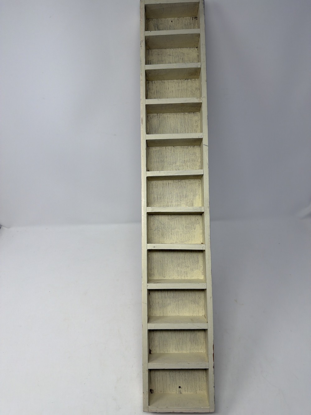 White Wooden 11-Cubby Display Shelf