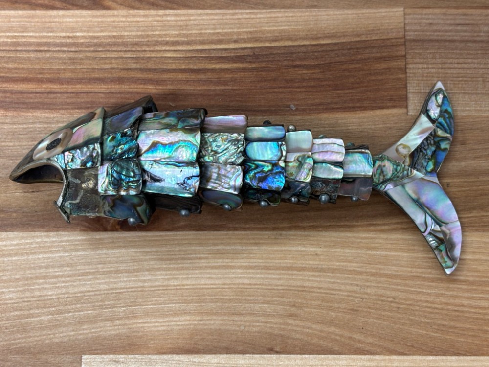 Bottle Opener Articulated Abalone Shell Fish Mexican Folk Art 6