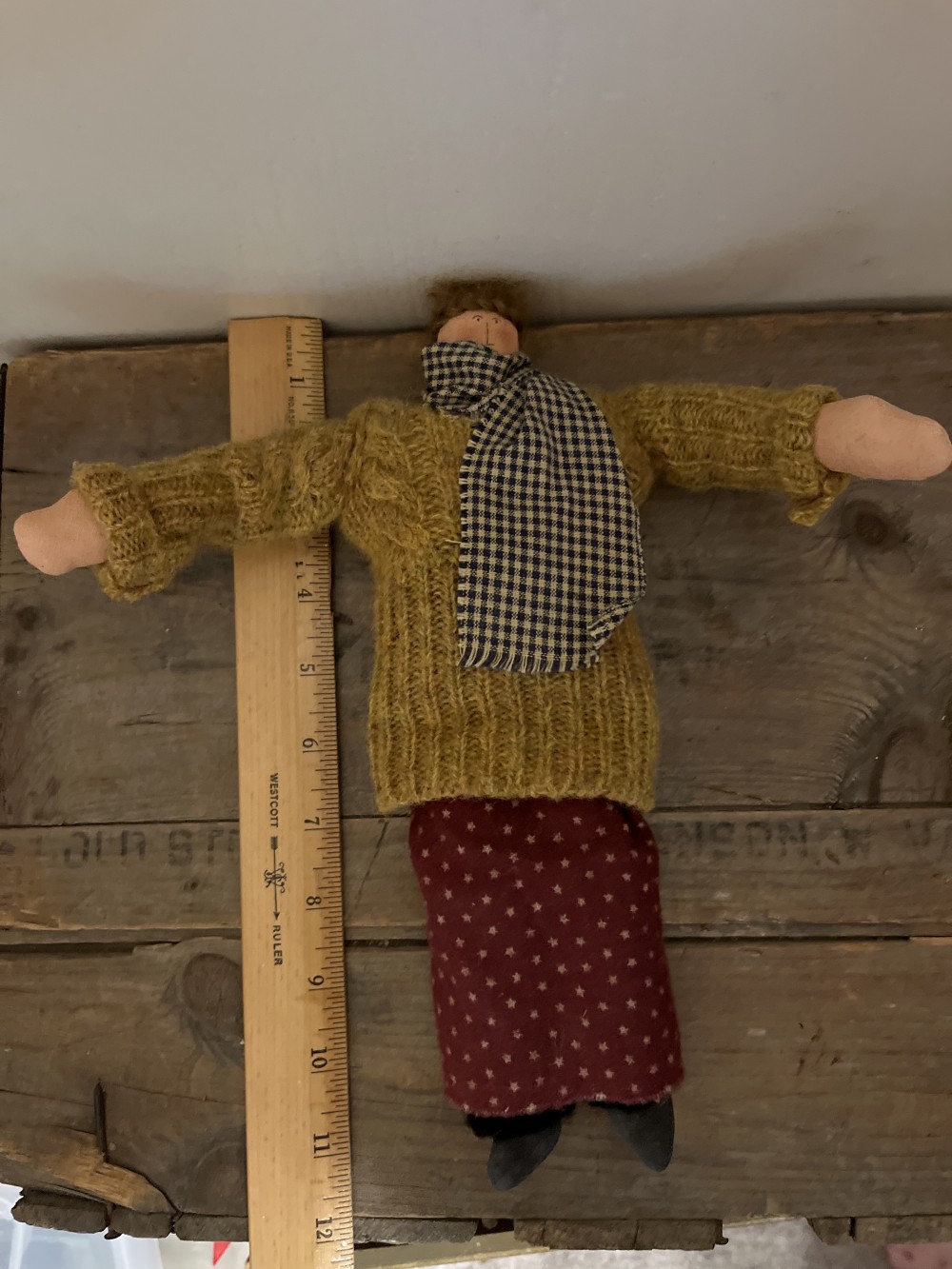 Vtg Handmade Primitive Rag doll