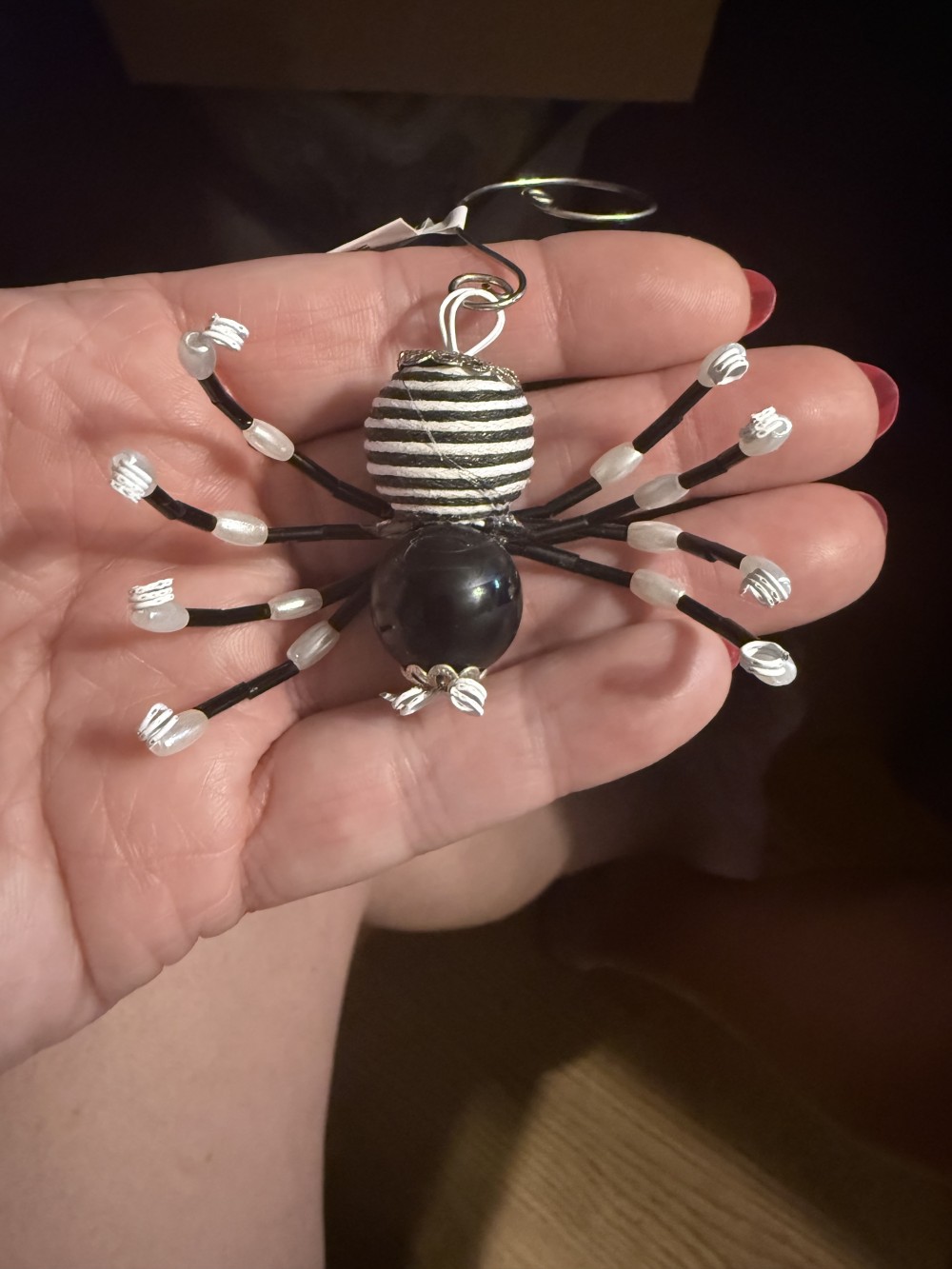Ornament Spider M Black and White Stripped