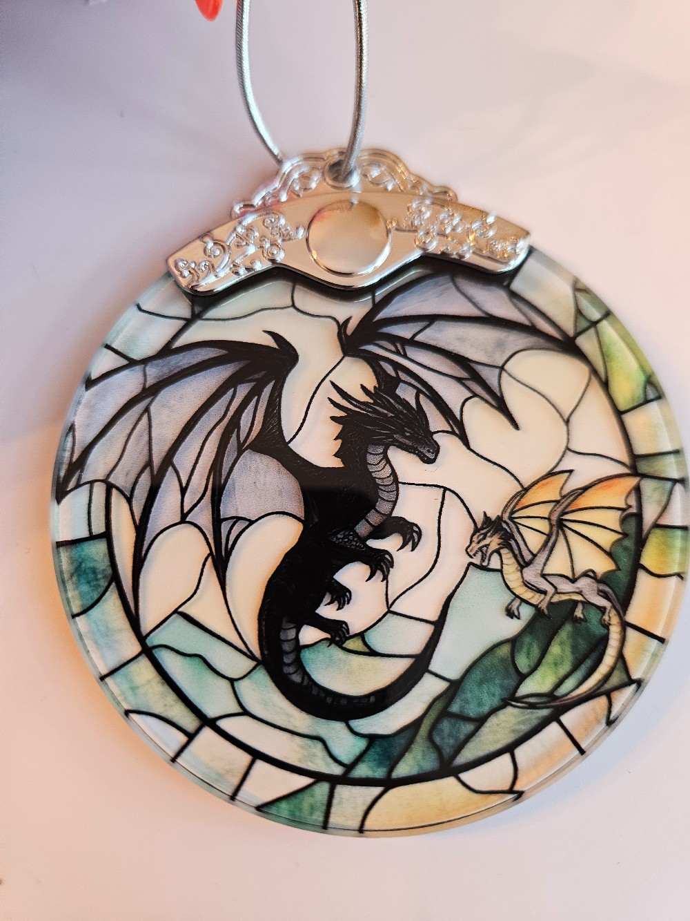 Tairn and Andarna from the Fourth Wing suncatcher