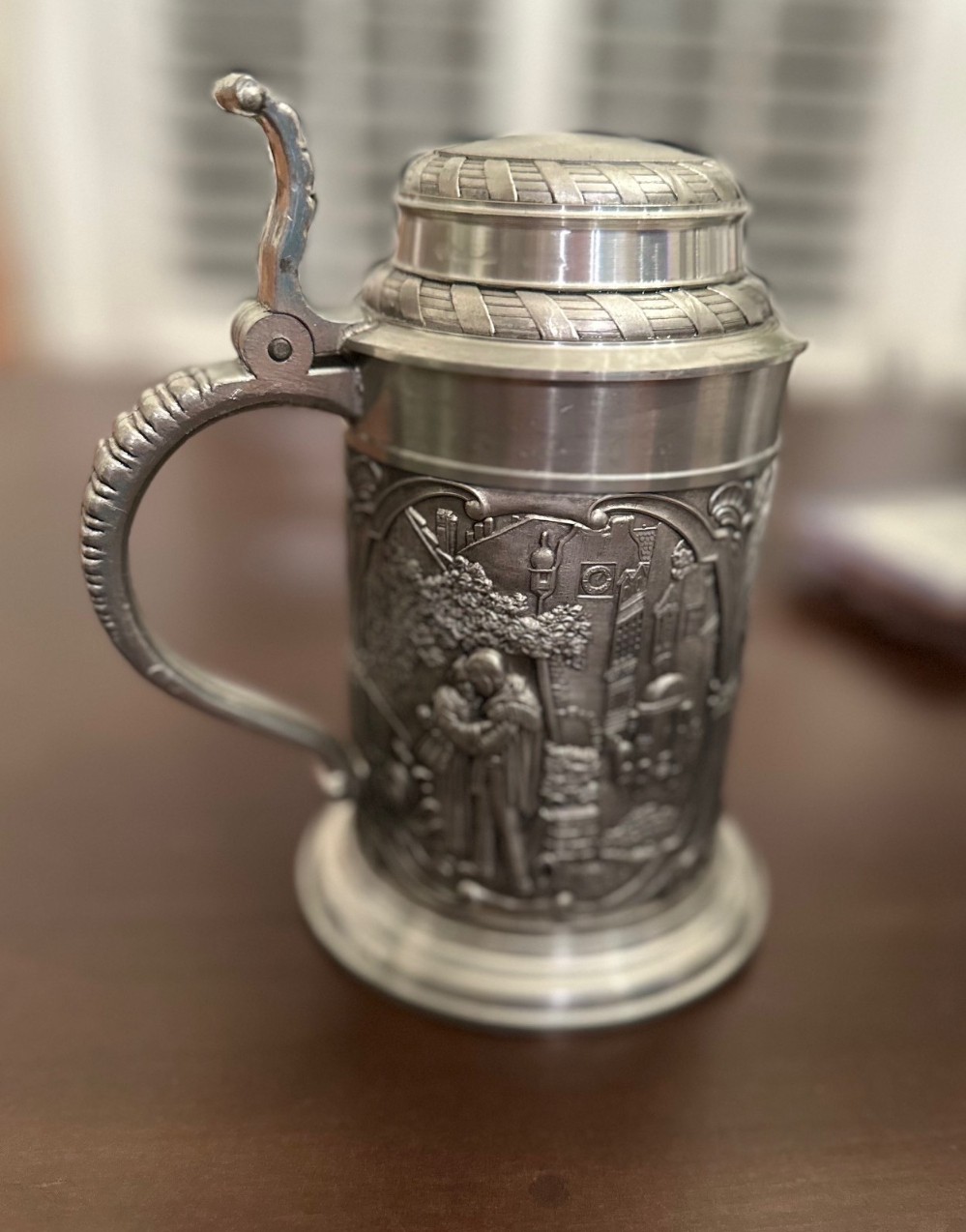 Vint. SKS ZINN Pewter Stein Made in W. Germany.
