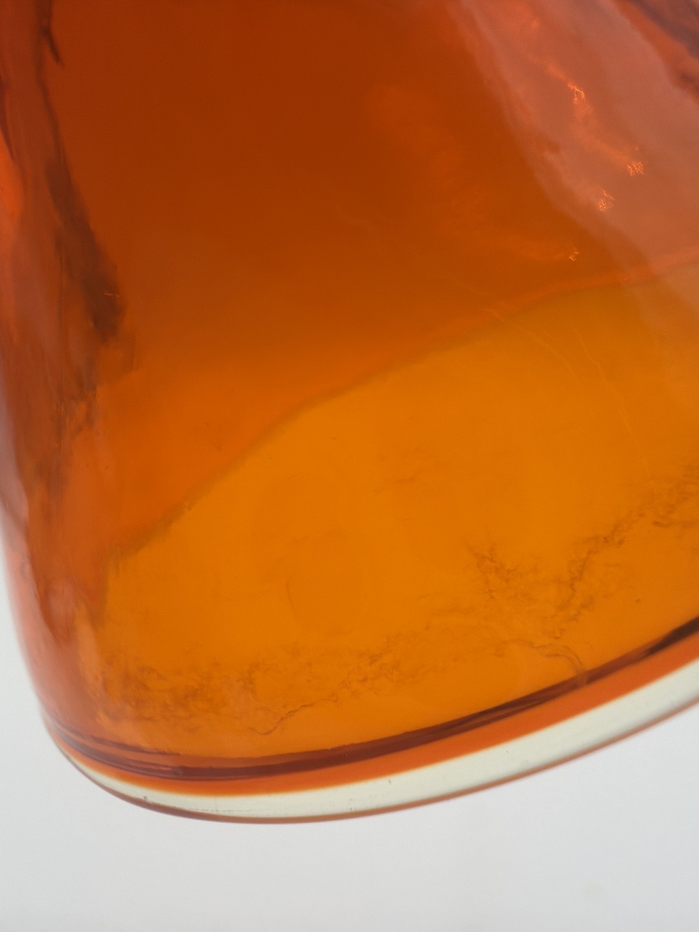Cadmium-Reactive Crackle Glass Vase AS IS