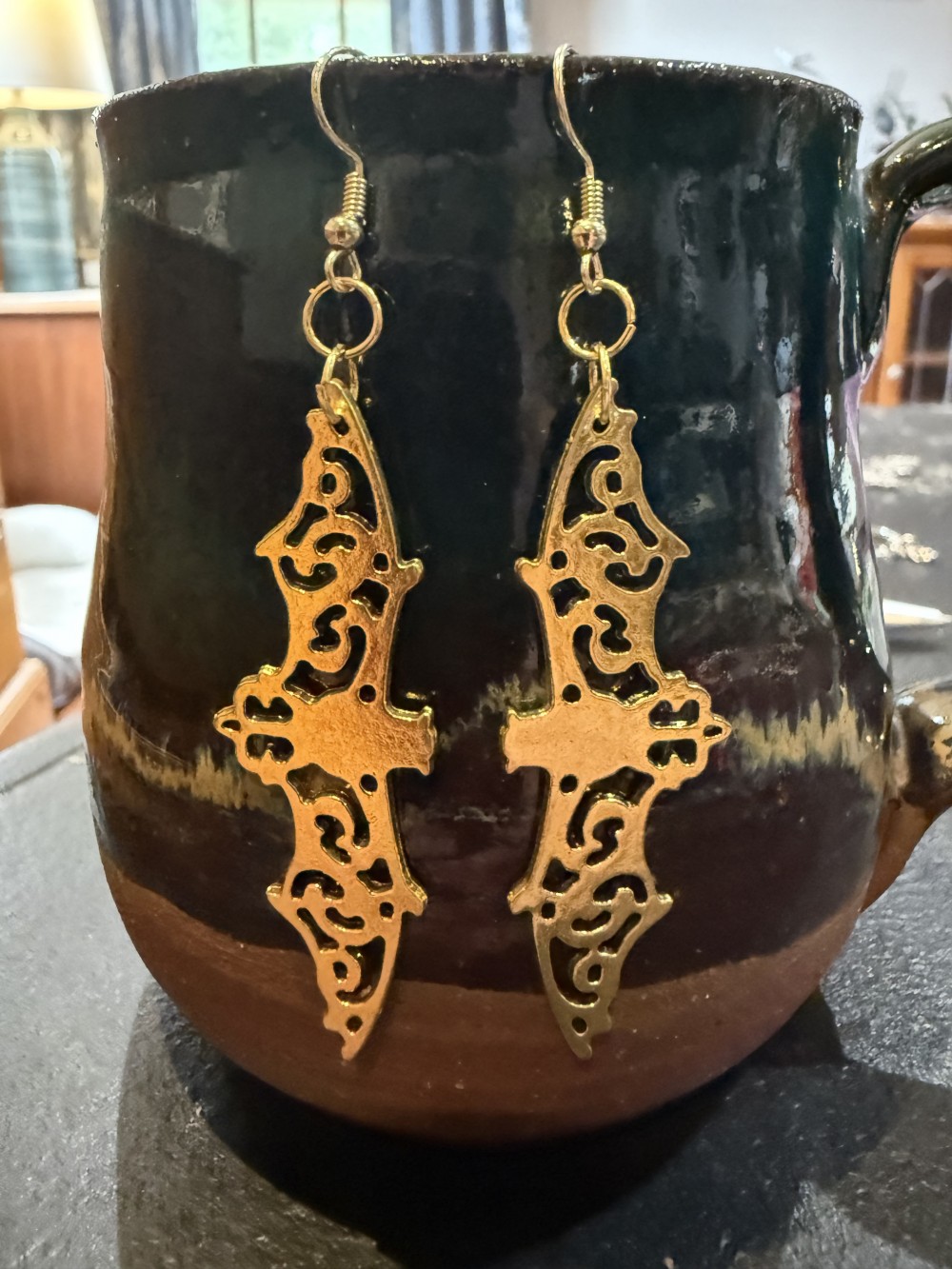 Earrings - Filigree Bats