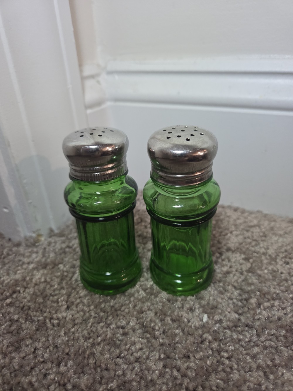 Green Glass S&P Shakers