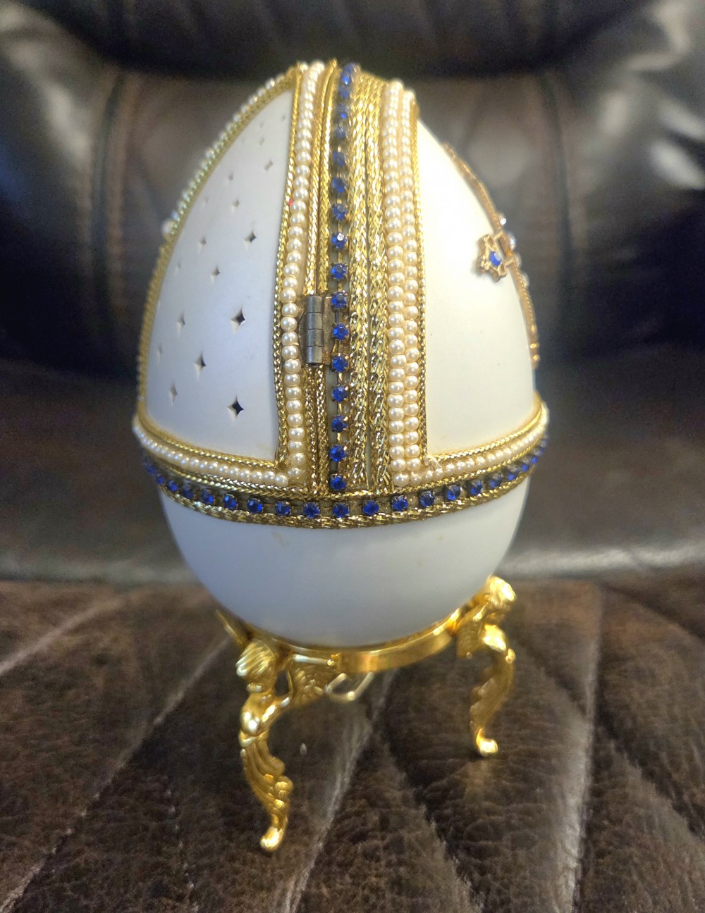 Faberge' Style Egg Nativity Music Box