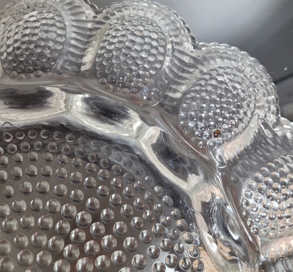 VTG India Glass Hobmail egg plate