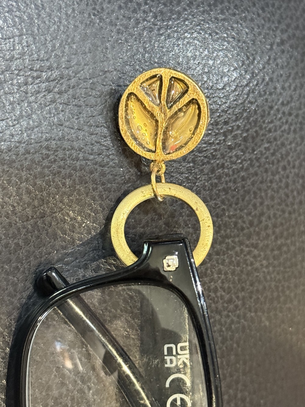 Eyeglass Holder Pin - Peace Sign