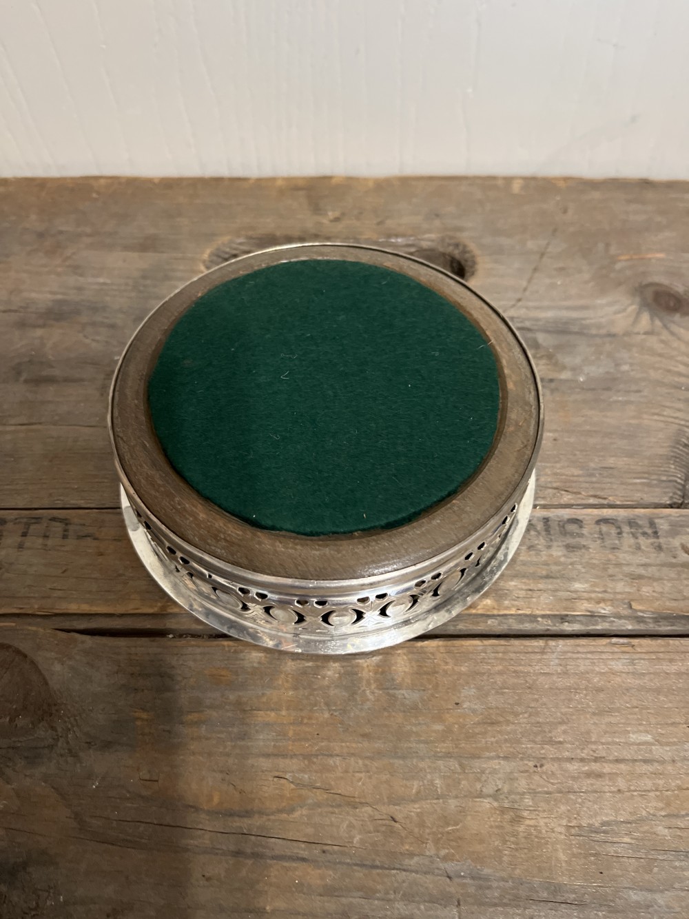 1920s Silver-plate Wine Coaster