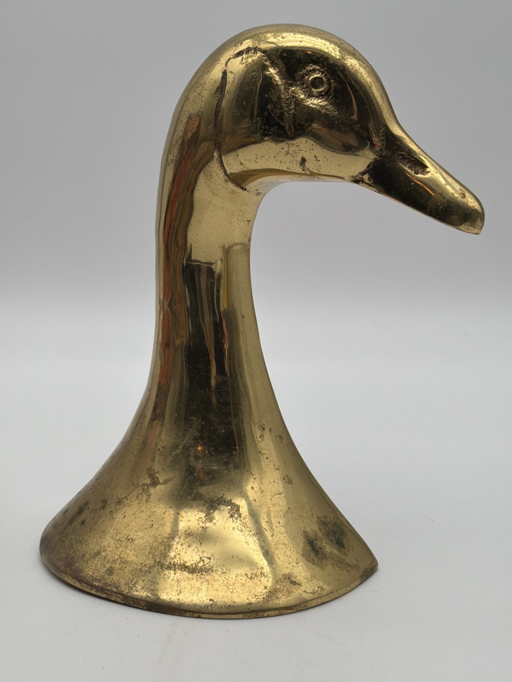 Heavy Brass Duck Head Doorstop