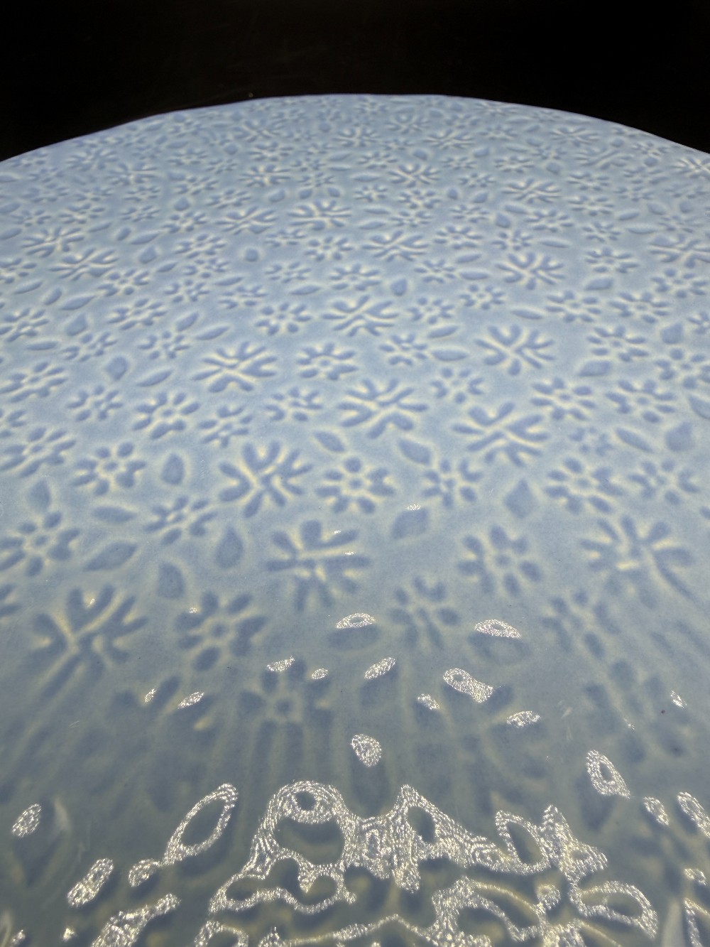 Blue and White Cake Pedestal by Dolly