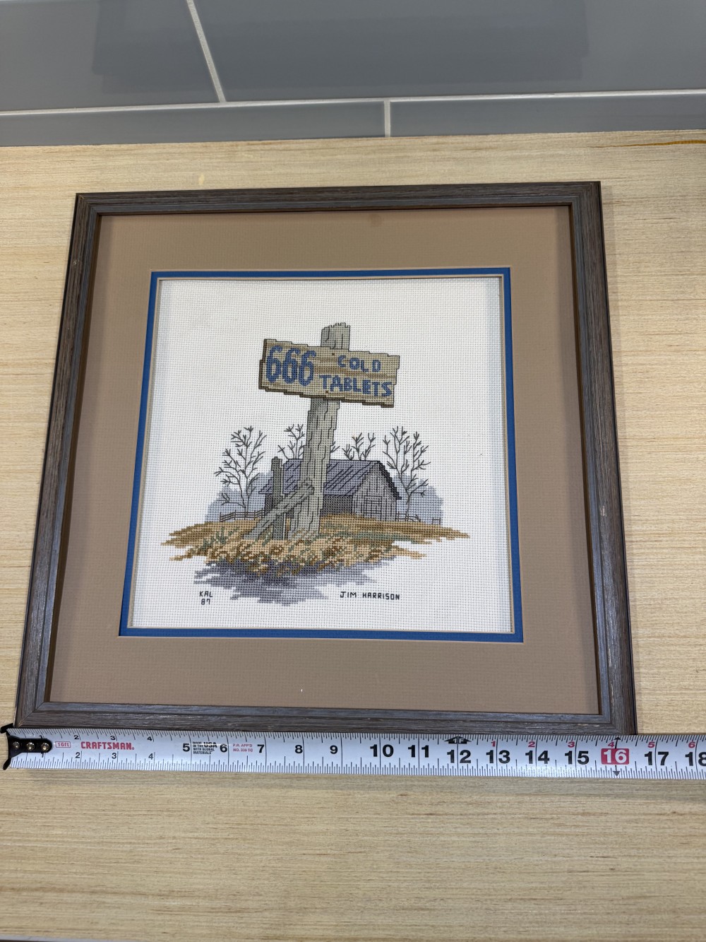 Jim Harrison 666 Cross Stitch (No Glass)