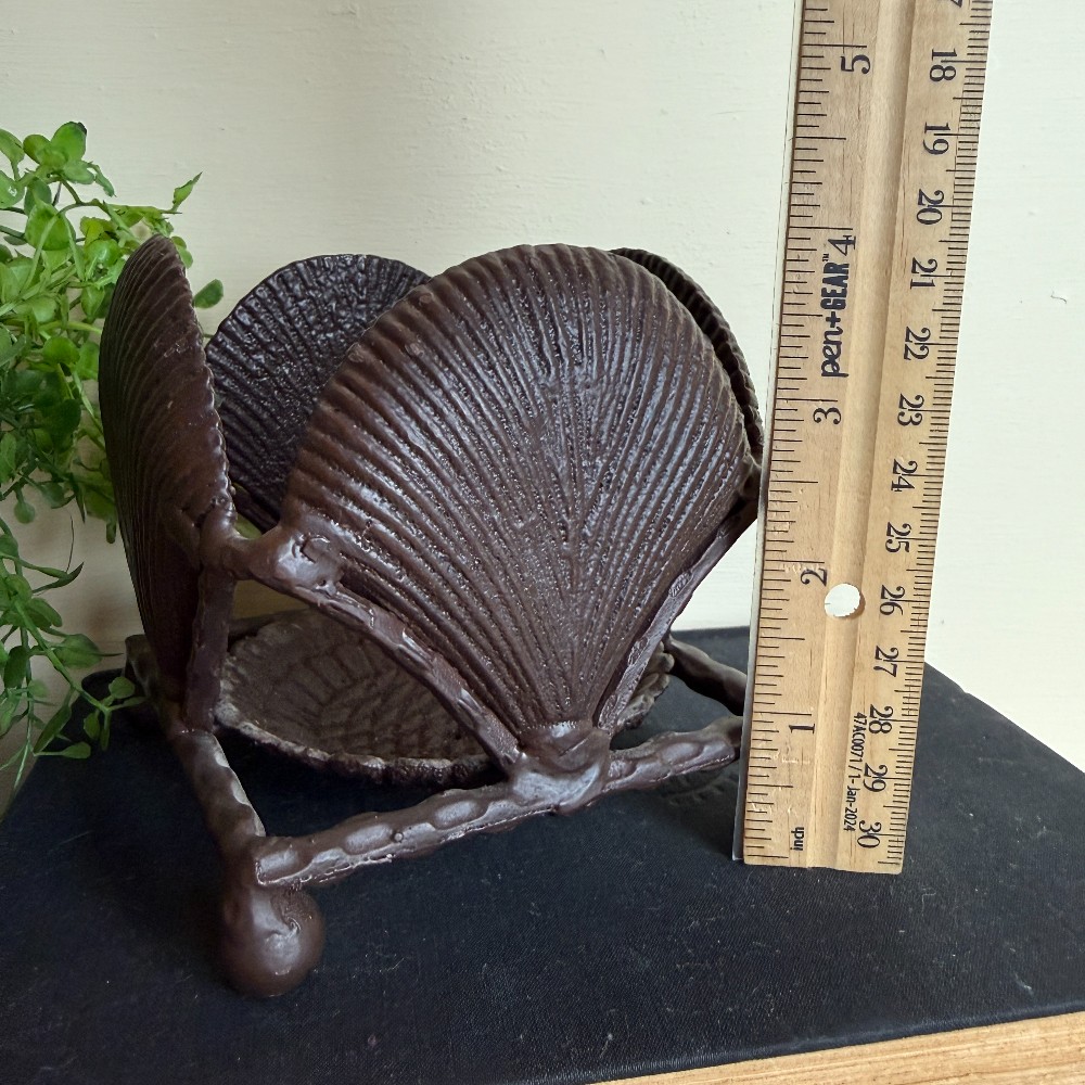 Cast Iron Scallop Shell Candle Holder