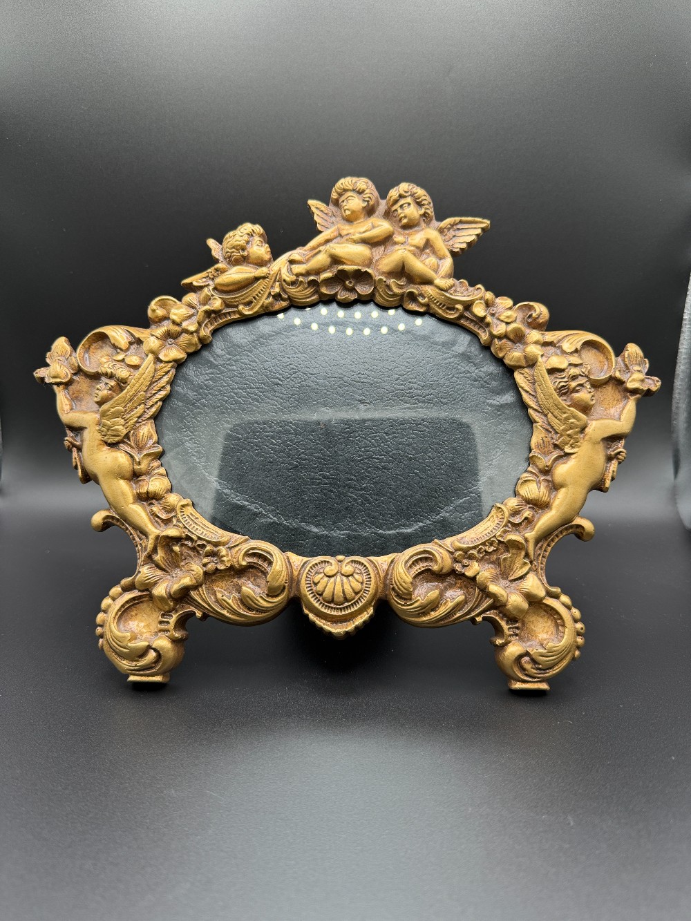 French/Rococo Style Cherub Tabletop Picture Frame