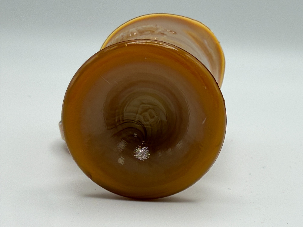 Vintage Boyd Glass Caramel Slag Miniature Creamer