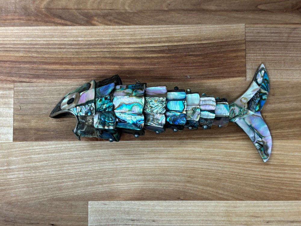Bottle Opener Articulated Abalone Shell Fish Mexican Folk Art 6