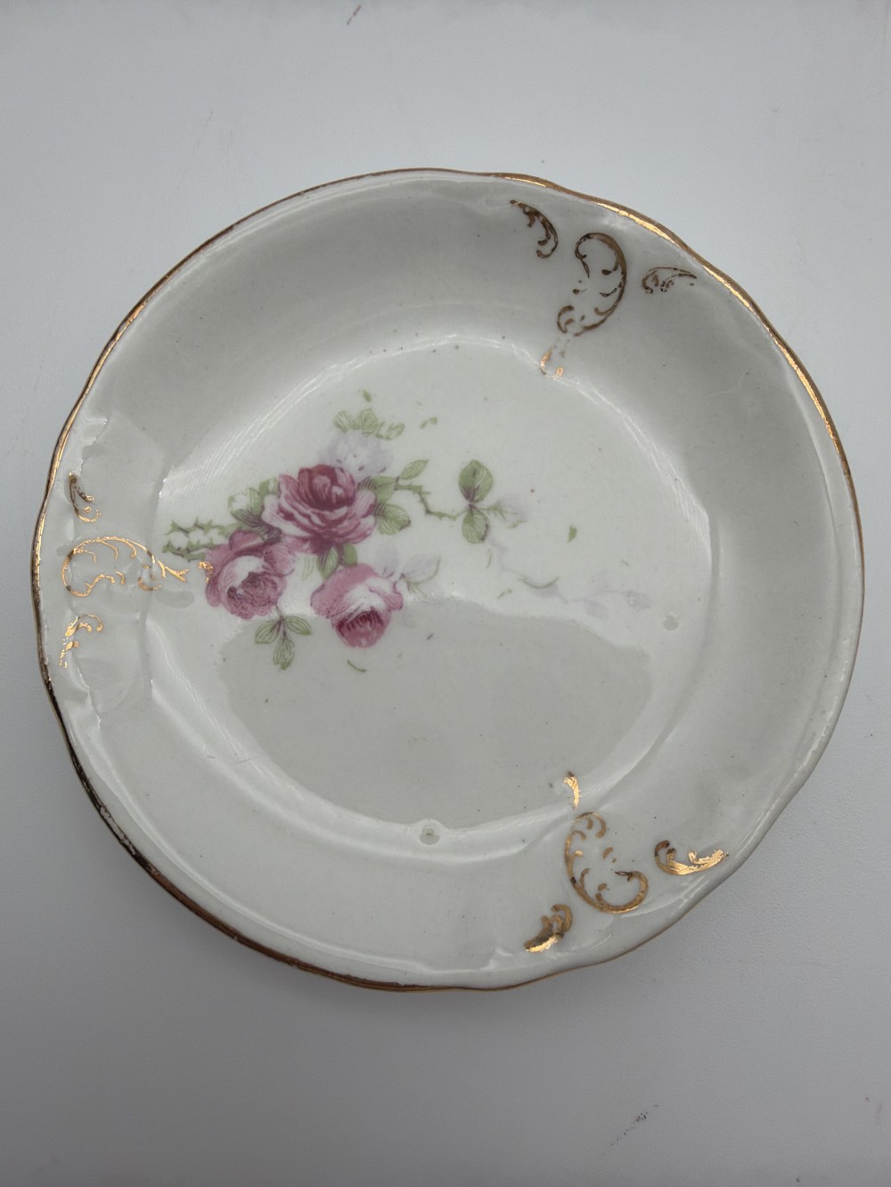 Vintage Pink Rose Butter Pat #6