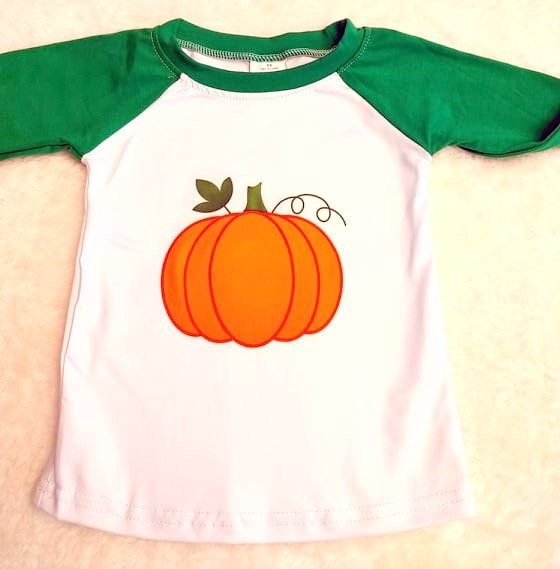 Kelly Pumpkin Raglan Shirt