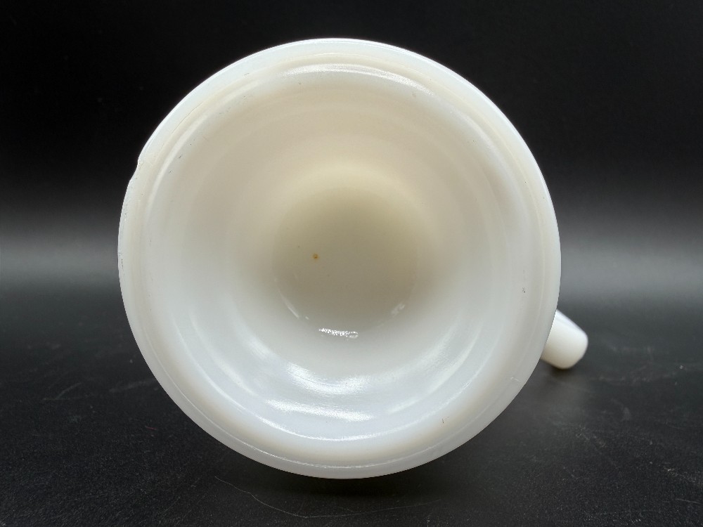 Vintage 1970s USC Carolina Gamecocks Milk Glass Footed Mug - Throwback Logo