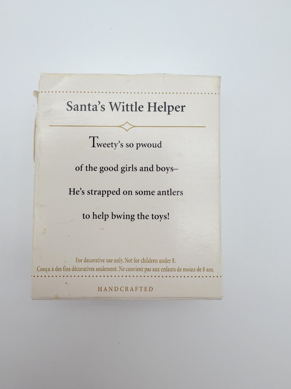 2006 Hallmark Christmas Ornament - Santa's Wittle Helper