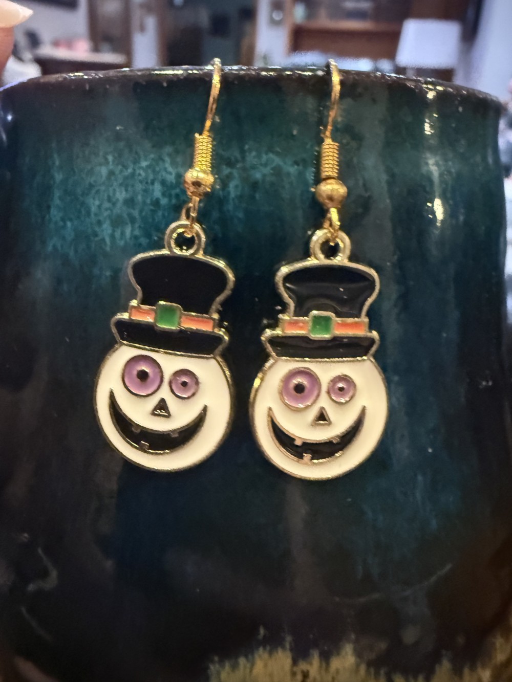 Earrings - Ghosts Wearing Hats - Halloween