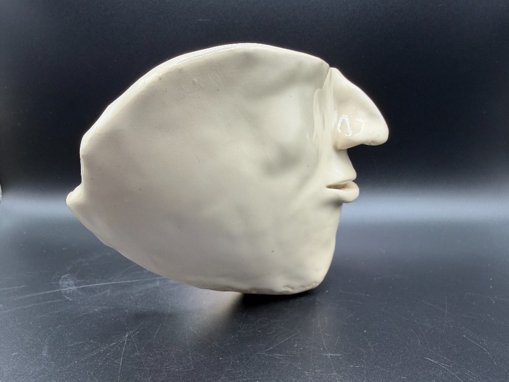 Vintage Signed Studio Art Pottery Face