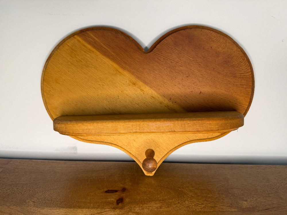 Wooden Heart Shelf