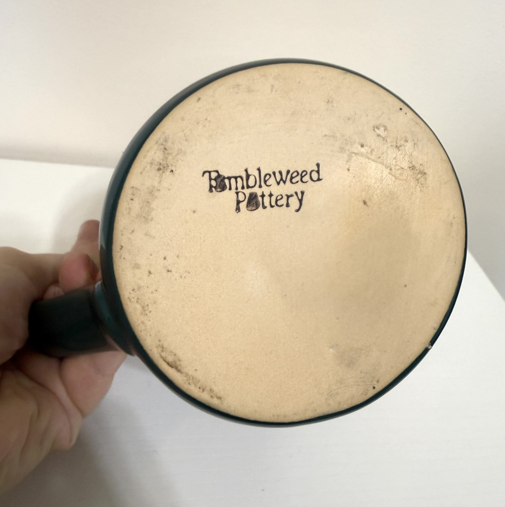 Harley Dude Tumbleweed pottery mug