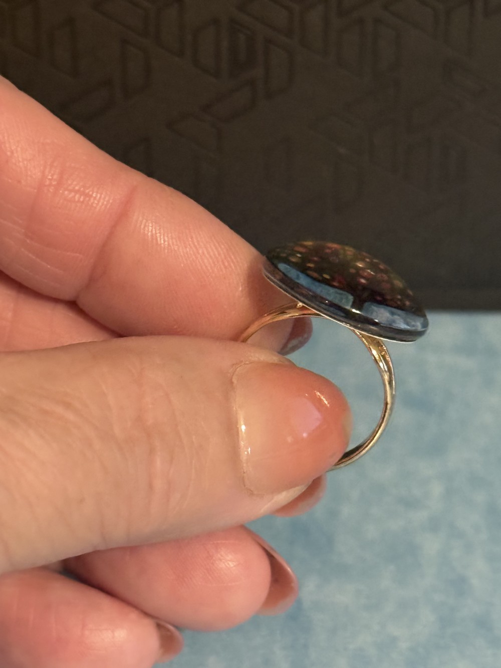 Adjustable Ring - Tree of Life Green Autumn